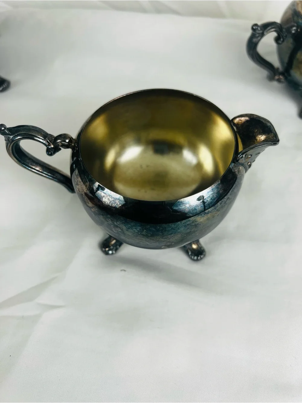 ornate 4 piece silver plated tea coffee set details International Silver Company